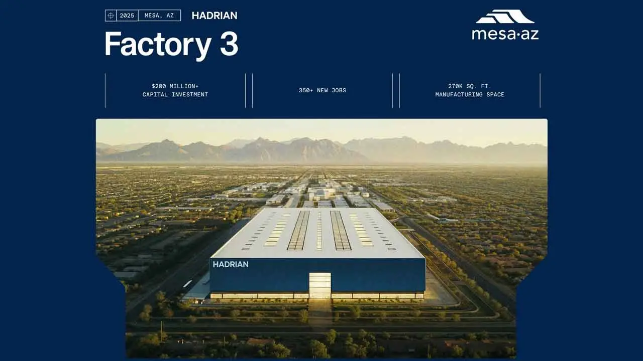 Hadrian Secures $260 Million to Expand AI Manufacturing in Aerospace and Defense Sector